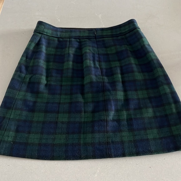J.Crew Plaid Wool Blend Skirt - Picture 2 of 6